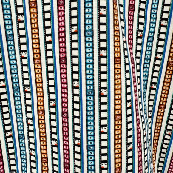 Robert Graham Woven Button Front Long Sleeve Shirt Final Edit Movie Film Print M - Picture 9 of 10